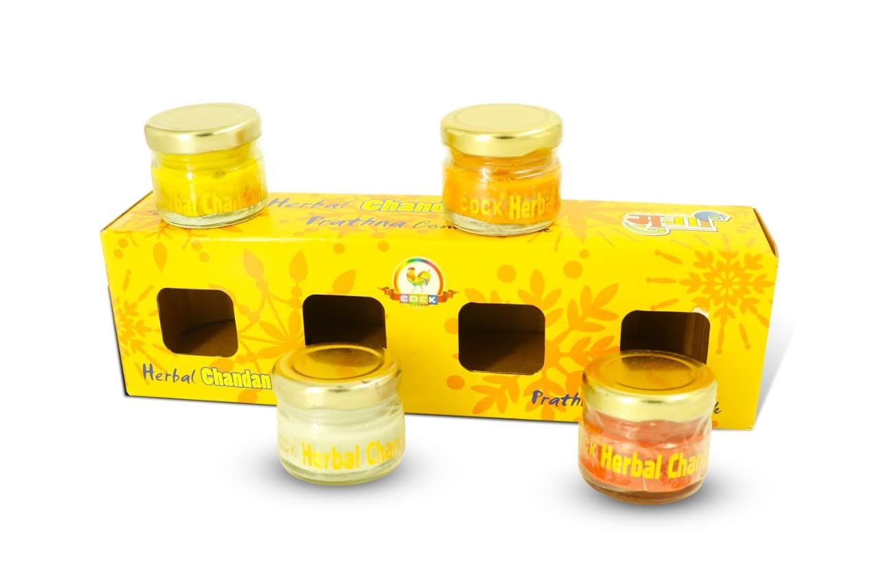 Murga Herbal Chandan Prathna Pure Scented Chandan Tilak (4 Piece Pack)